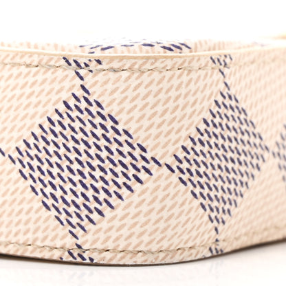 Louis Vuitton Damier Azur Studded Pochette Felicie Chain Wallet Fuchsia 12 of 13