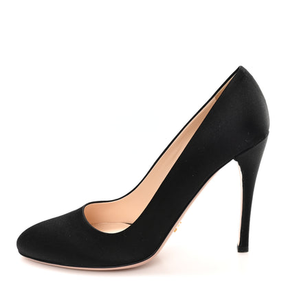 Prada Satin Pumps 36 Black 1 of 8