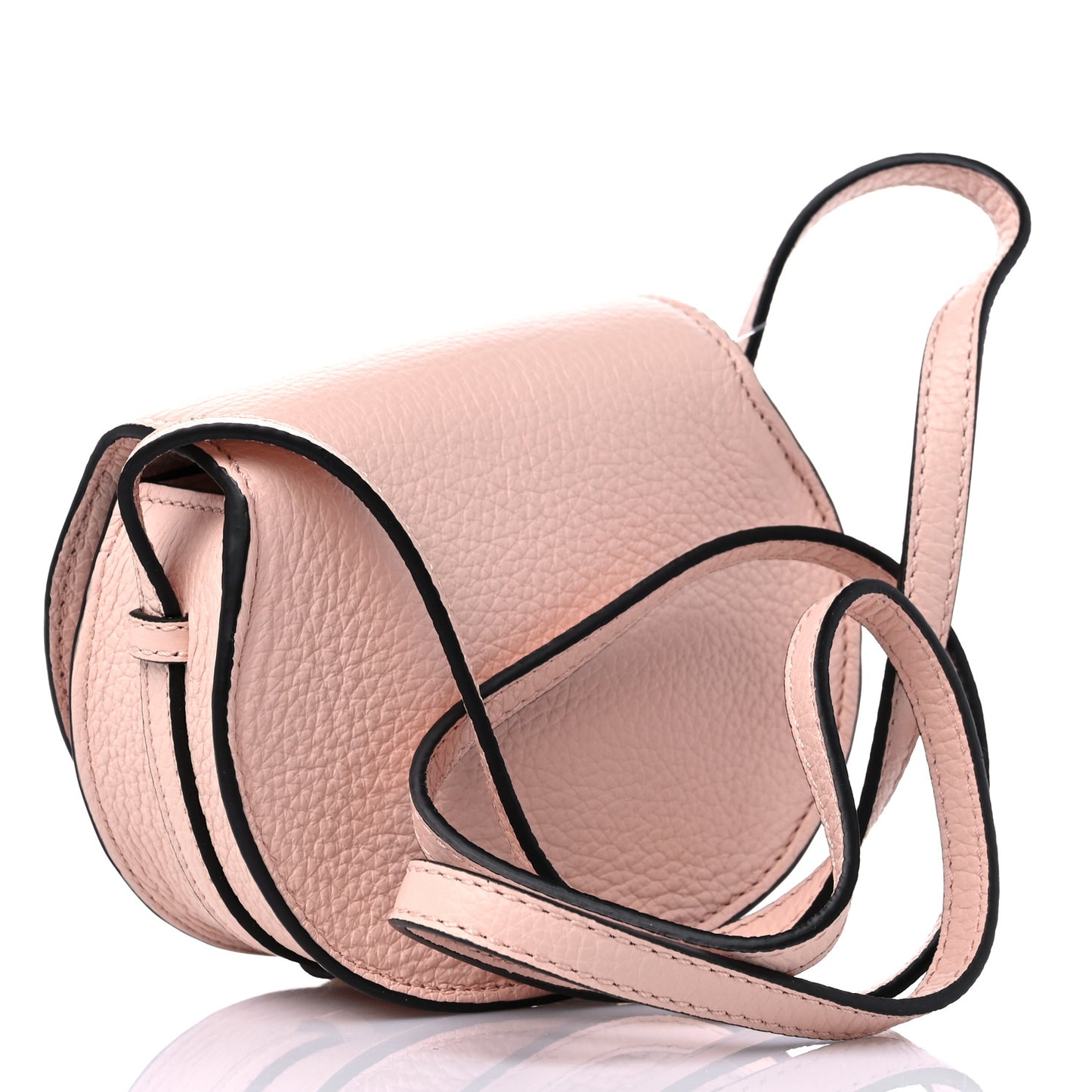 Calfskin Nano Marcie Saddle Bag Blush Nude