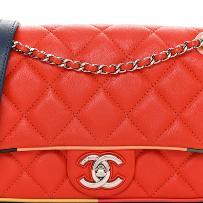 Chanel Lambskin Plexiglass Quilted Small Cuba Color Flap Red Multicolor 8 of 10
