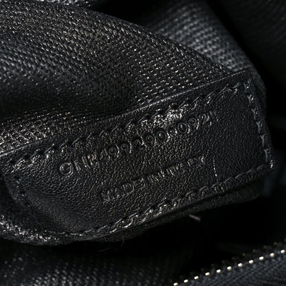Saint Laurent Linen Calfskin Rive Gauche Tote Black 7 of 10