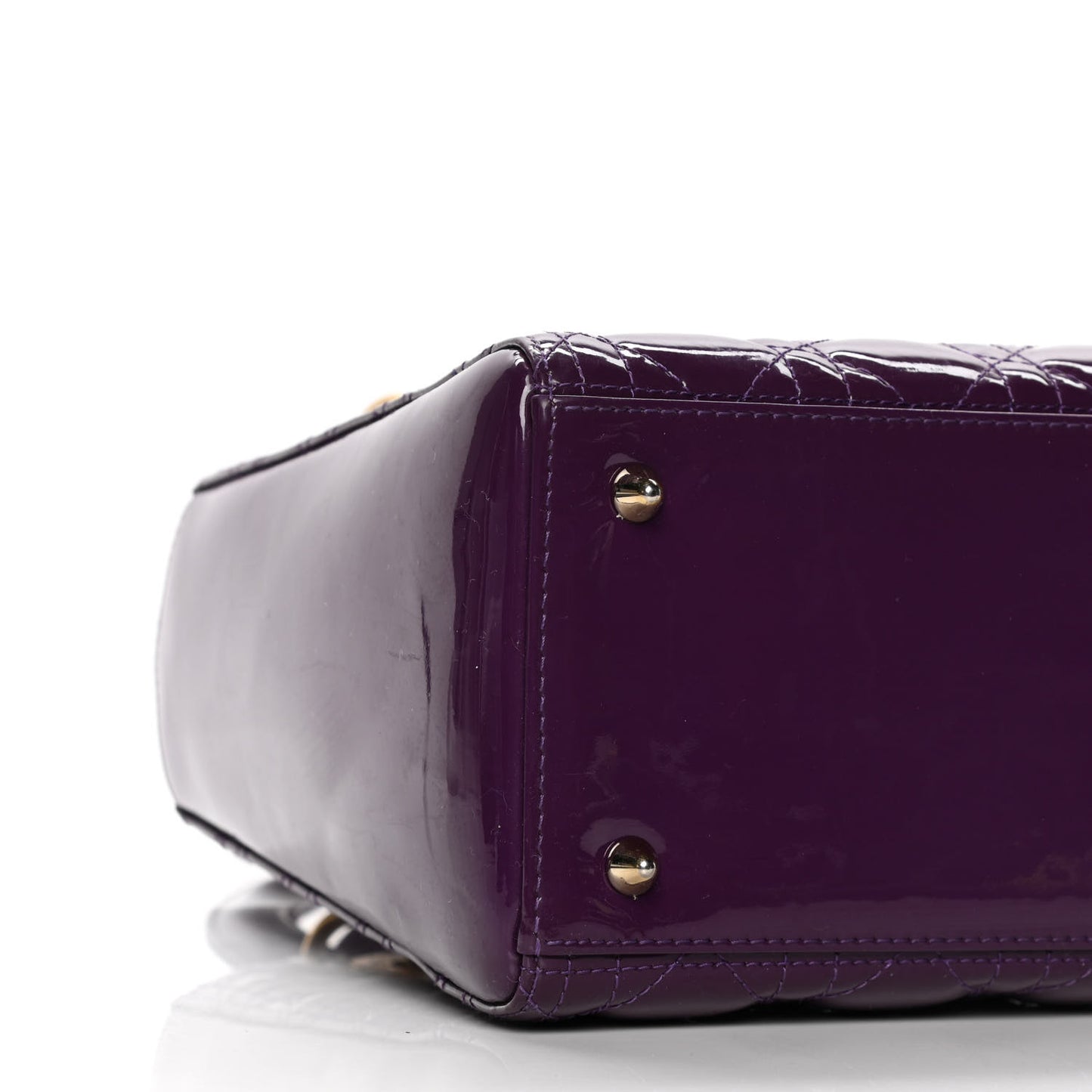 Patent Cannage Medium Lady Dior Purple