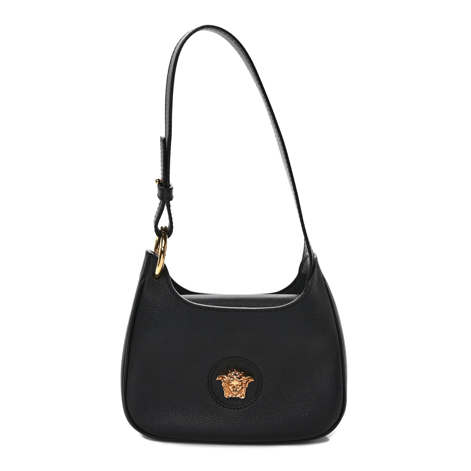 Versace Calfskin La Medusa Small Hobo Crossbody Black 1 of 7