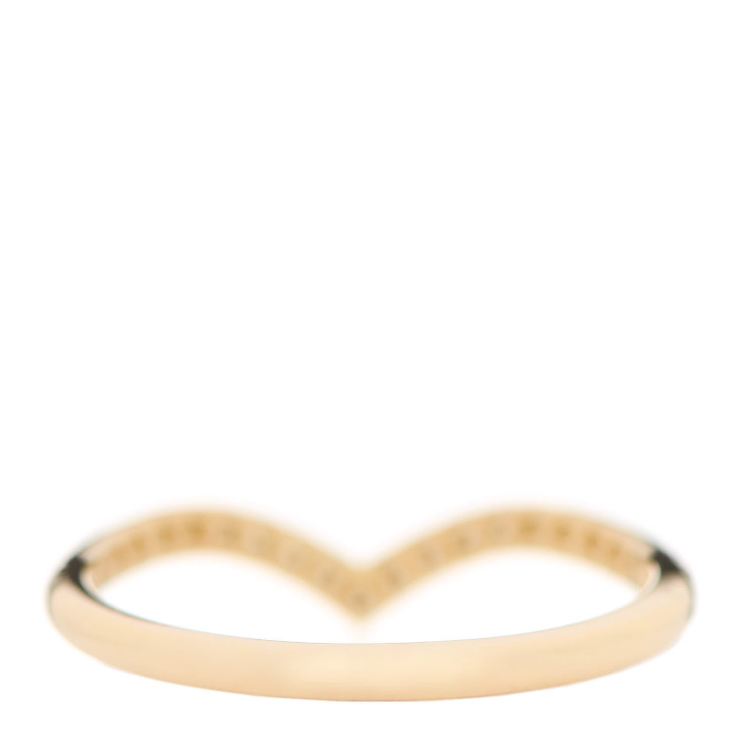 Tiffany 18K Yellow Gold Diamond Soleste V Band Ring 57 8 3 of 4