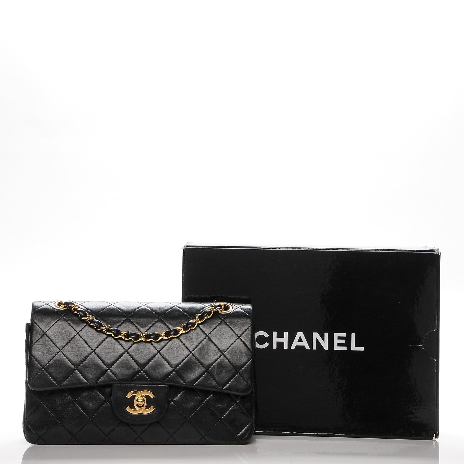 Chanel Lambskin Quilted Small Double Flap Black 9 of 9