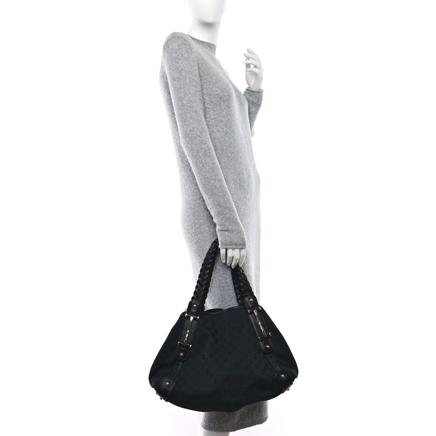 Monogram Medium Pelham Shoulder Bag Black