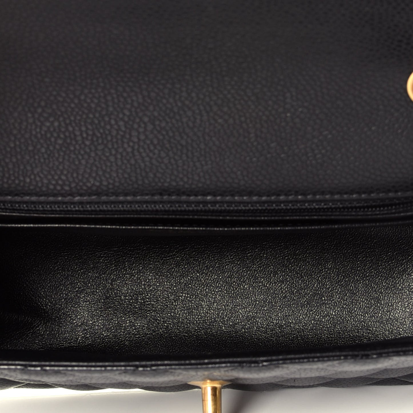 Caviar Quilted Mini Rectangular Flap Black