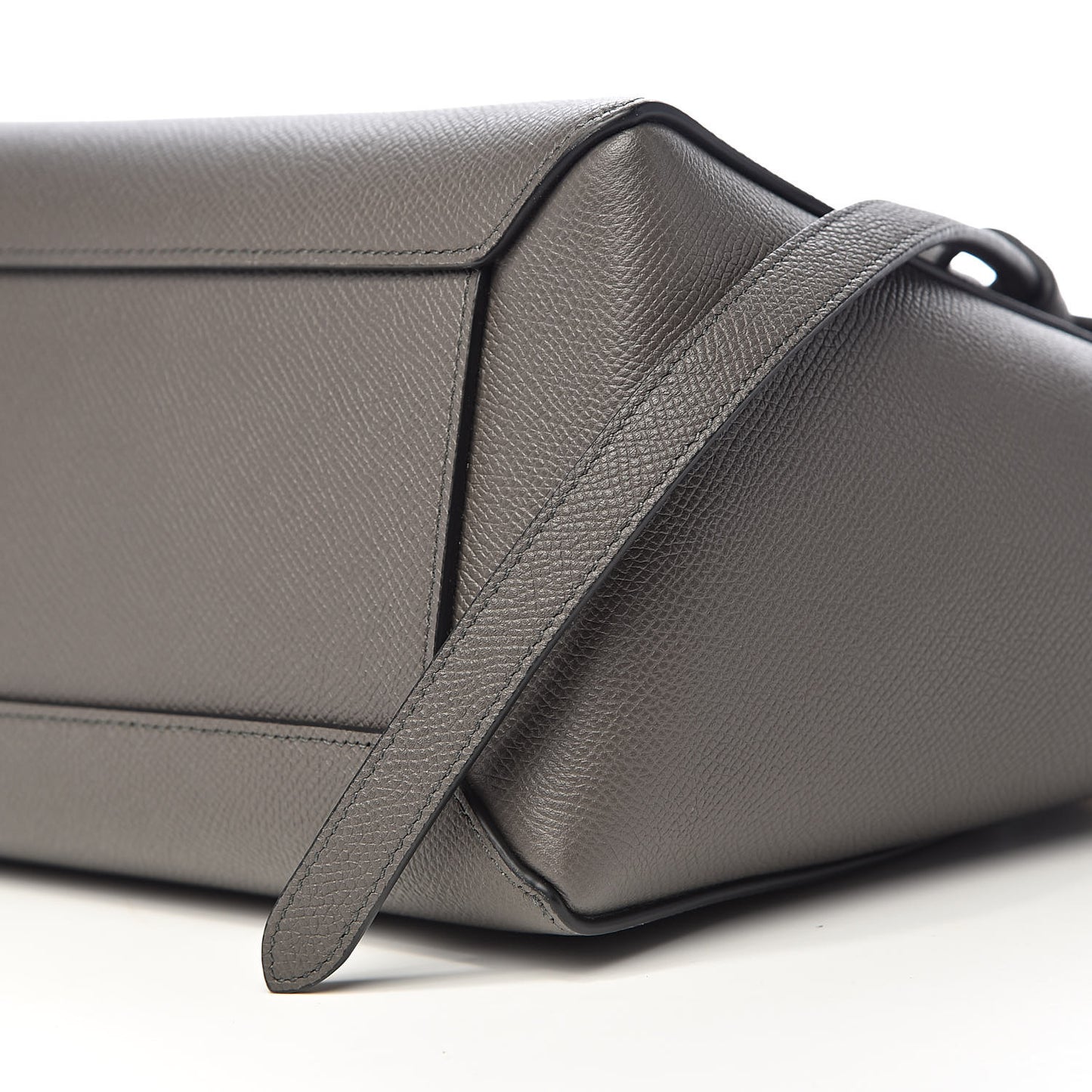 Grained Calfskin Micro Belt Bag Grey