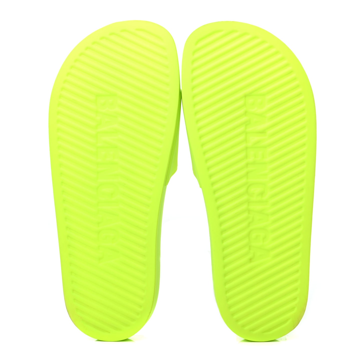 PVC Logo Womens Pool Slide Sandals 38 Jaune Fluo