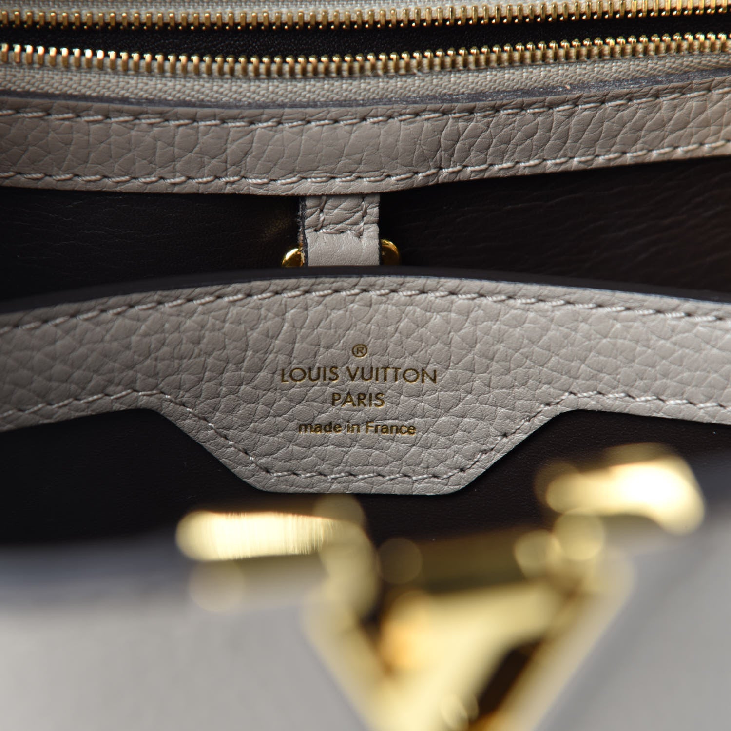 Louis Vuitton Taurillon Capucines BB Galet 11 of 12