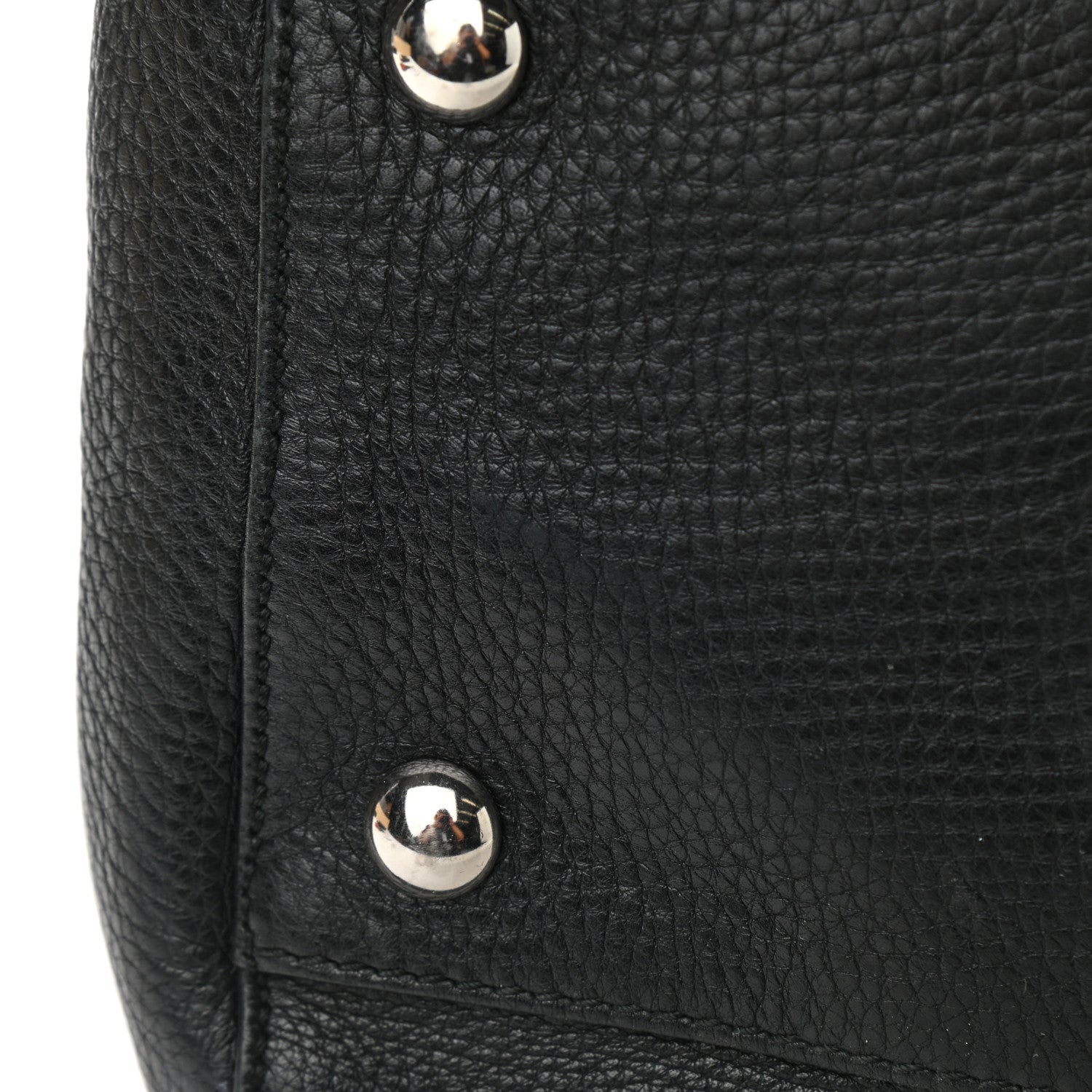 Gucci Pebbled Calfskin Soho Carry On Duffle Black 11 of 16
