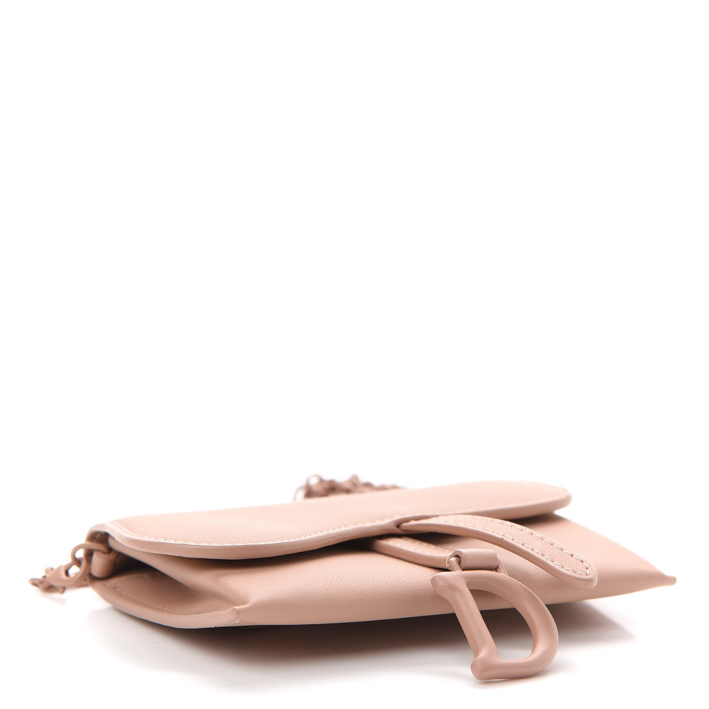 Ultra Matte Calfskin Nano Saddle Chain Pouch Rose Des Vents