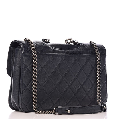 Chanel Goatskin Quilted Large Perfect Edge Flap Navy 3 of 20