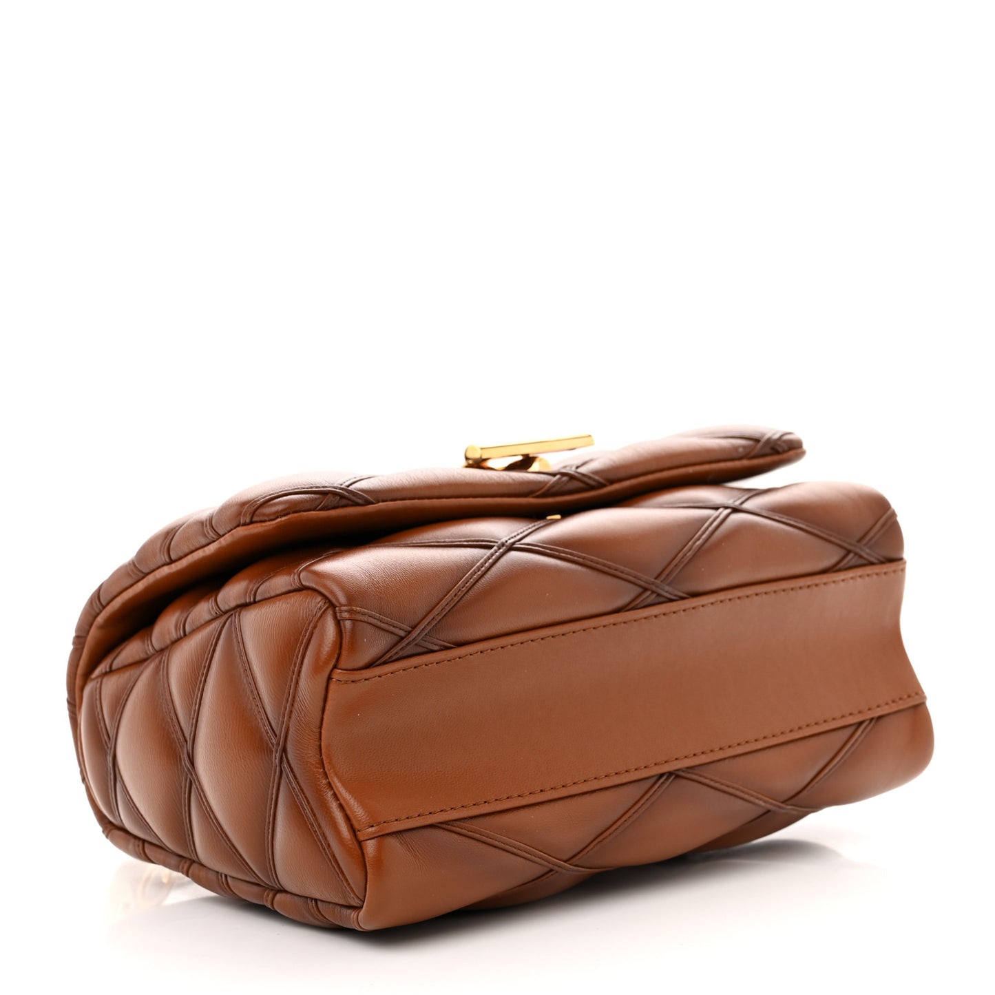 Lambskin Malletage Top Handle GO-14 MM Tan