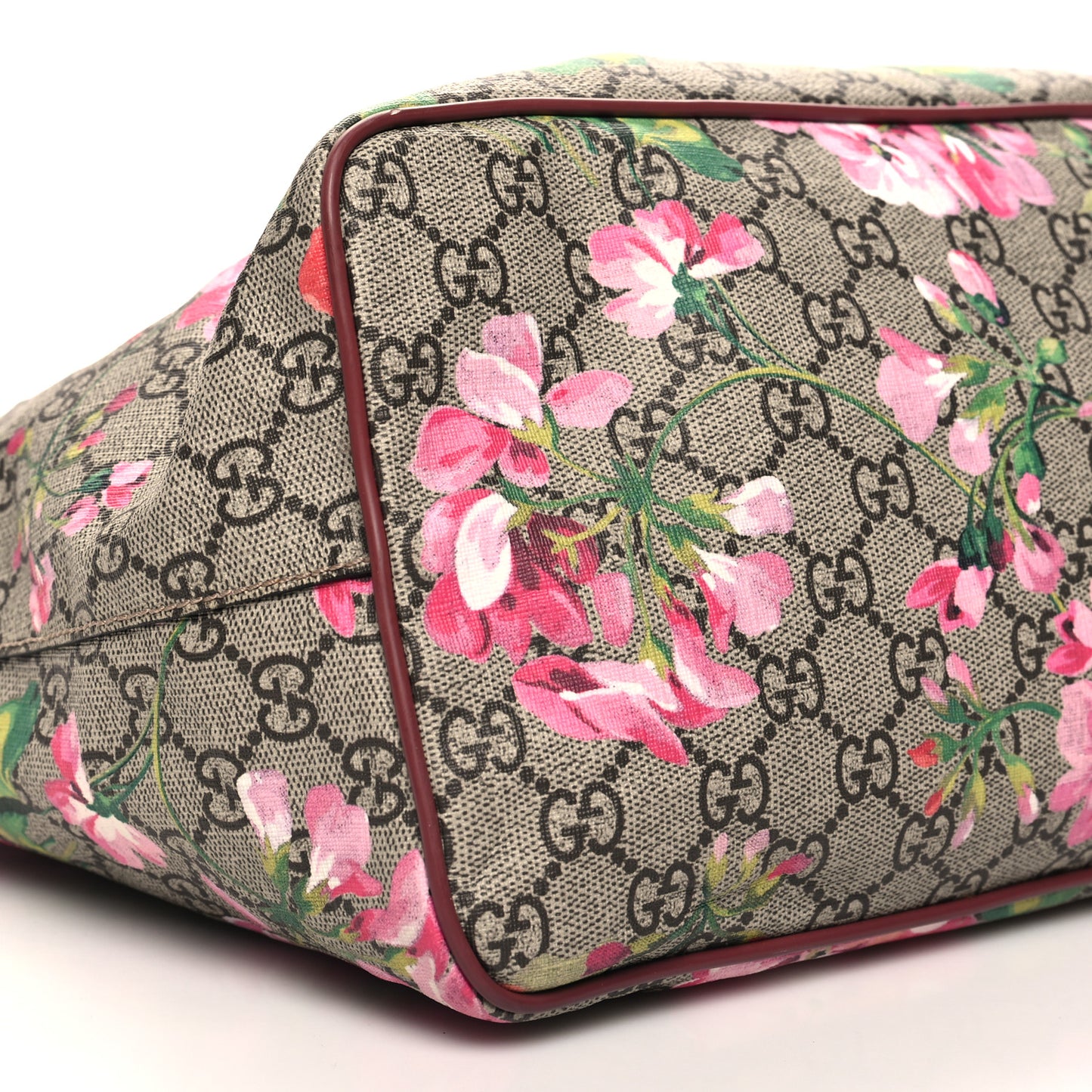 Soft GG Supreme Monogram Blooms Medium Crossbody Tote Beige Multicolor Dry Rose