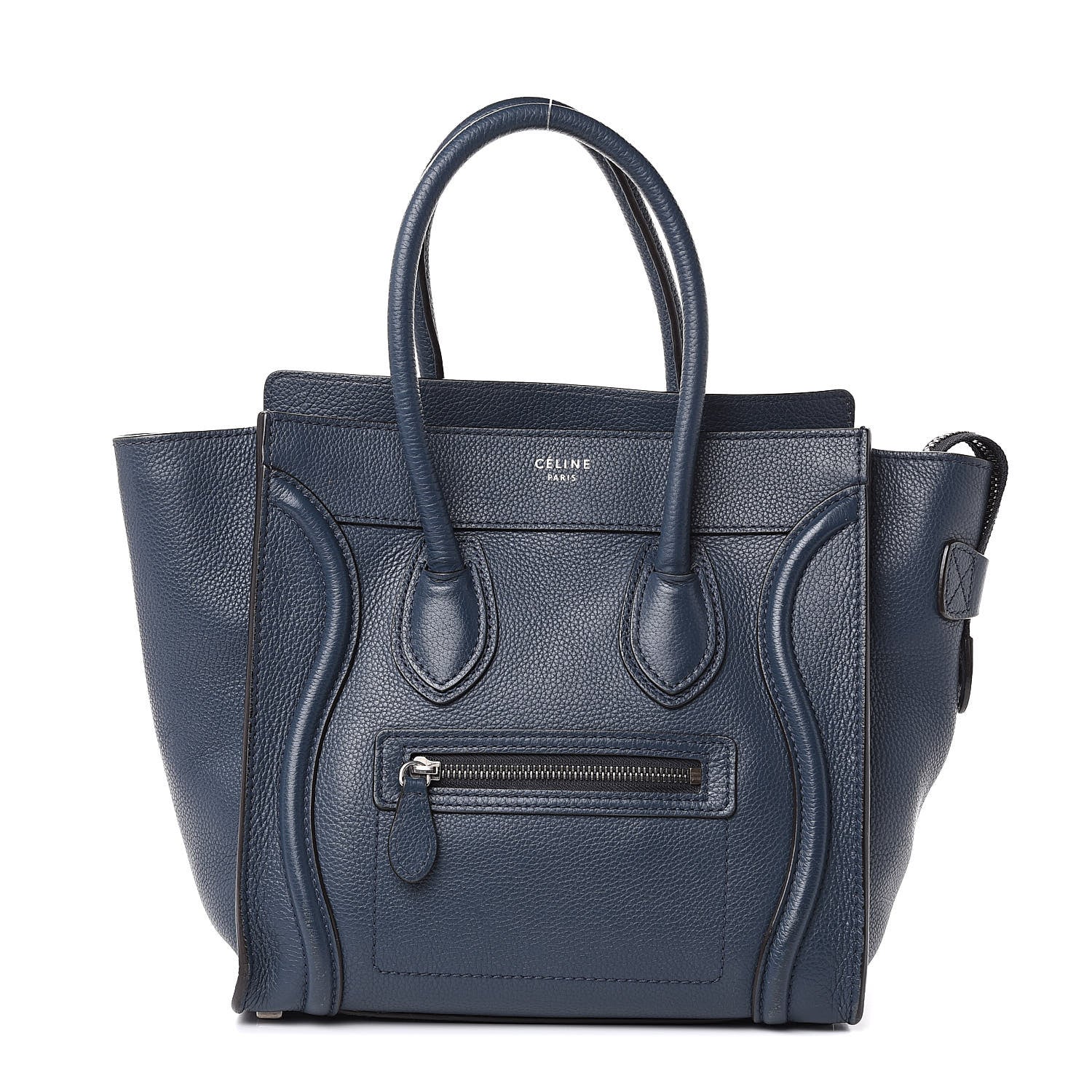 Celine Drummed Calfskin Micro Luggage Orage 1 of 17