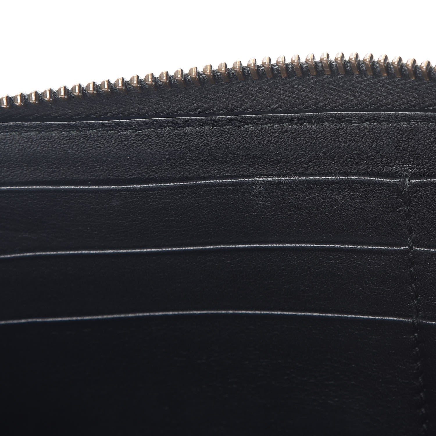 Gucci Calfskin Matelasse GucciGhost GG Marmont Zip Around Wallet Black New Acquamarine 8 of 11