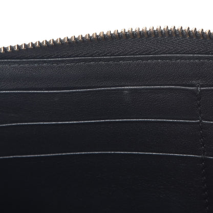 Gucci Calfskin Matelasse GucciGhost GG Marmont Zip Around Wallet Black New Acquamarine 8 of 11