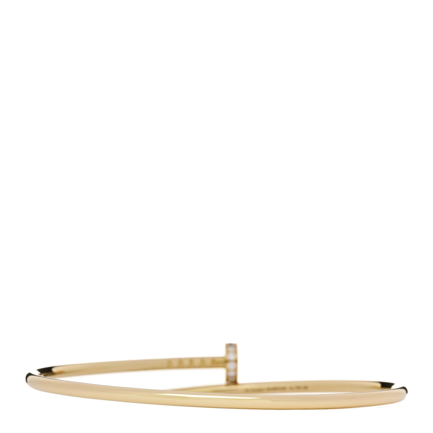 Cartier 18K Yellow Gold Diamond Small Juste Un Clou Bracelet 18 2 of 5