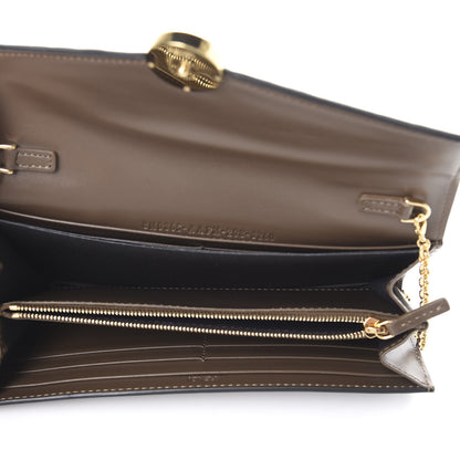 Fendi Vitello Soft F is Fendi Bi-Color FF 1974 Embossed Continental Envelope Wallet On Chain Maya Black 4 of 10