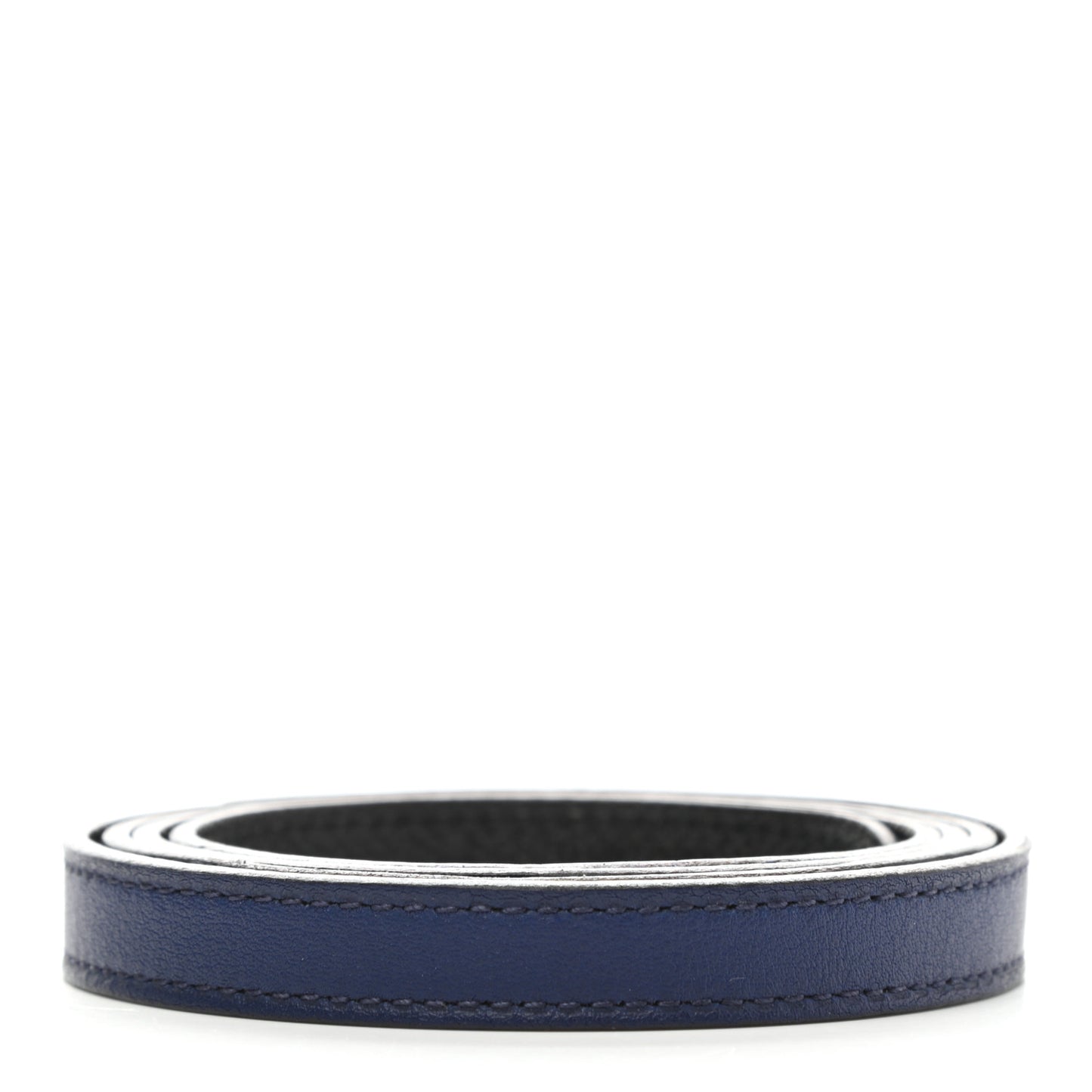 Swift Epsom 13mm Belt Strap 95 Bleu Saphir Black