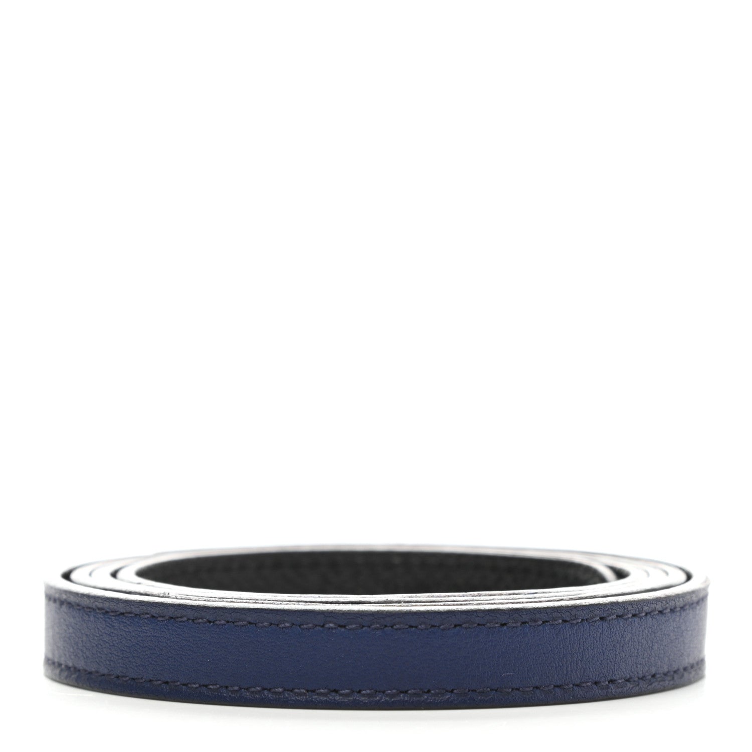 Hermes Swift Epsom 13mm Belt Strap 95 Bleu Saphir Black 2 of 7