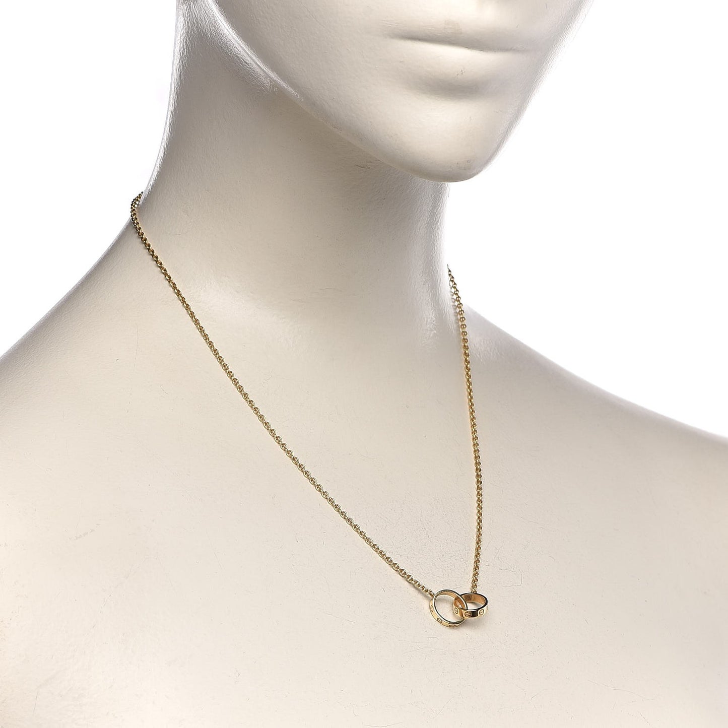 18K Yellow Gold Interlocking LOVE Necklace