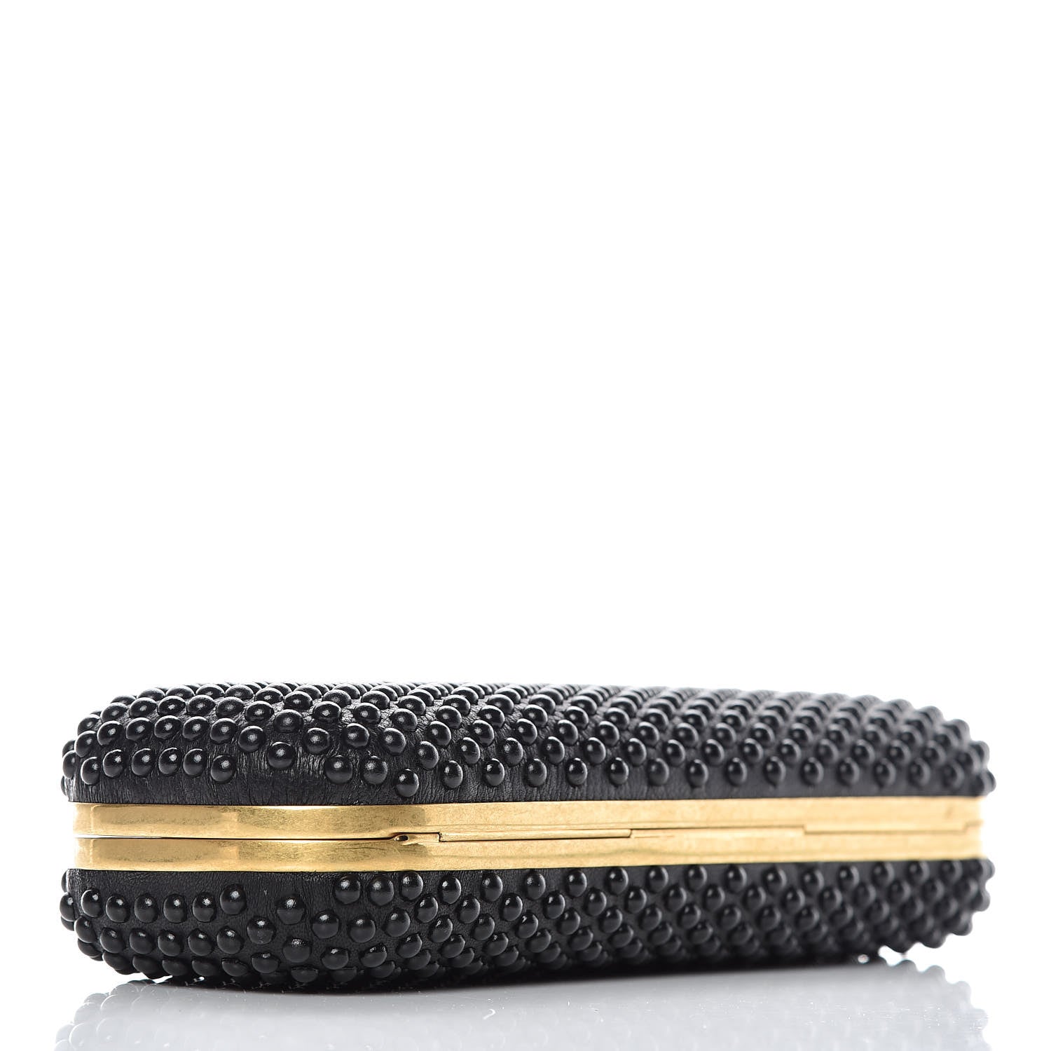 Alexander McQueen Nappa Studded Skull Knuckle Box Clutch Black 4 of 6