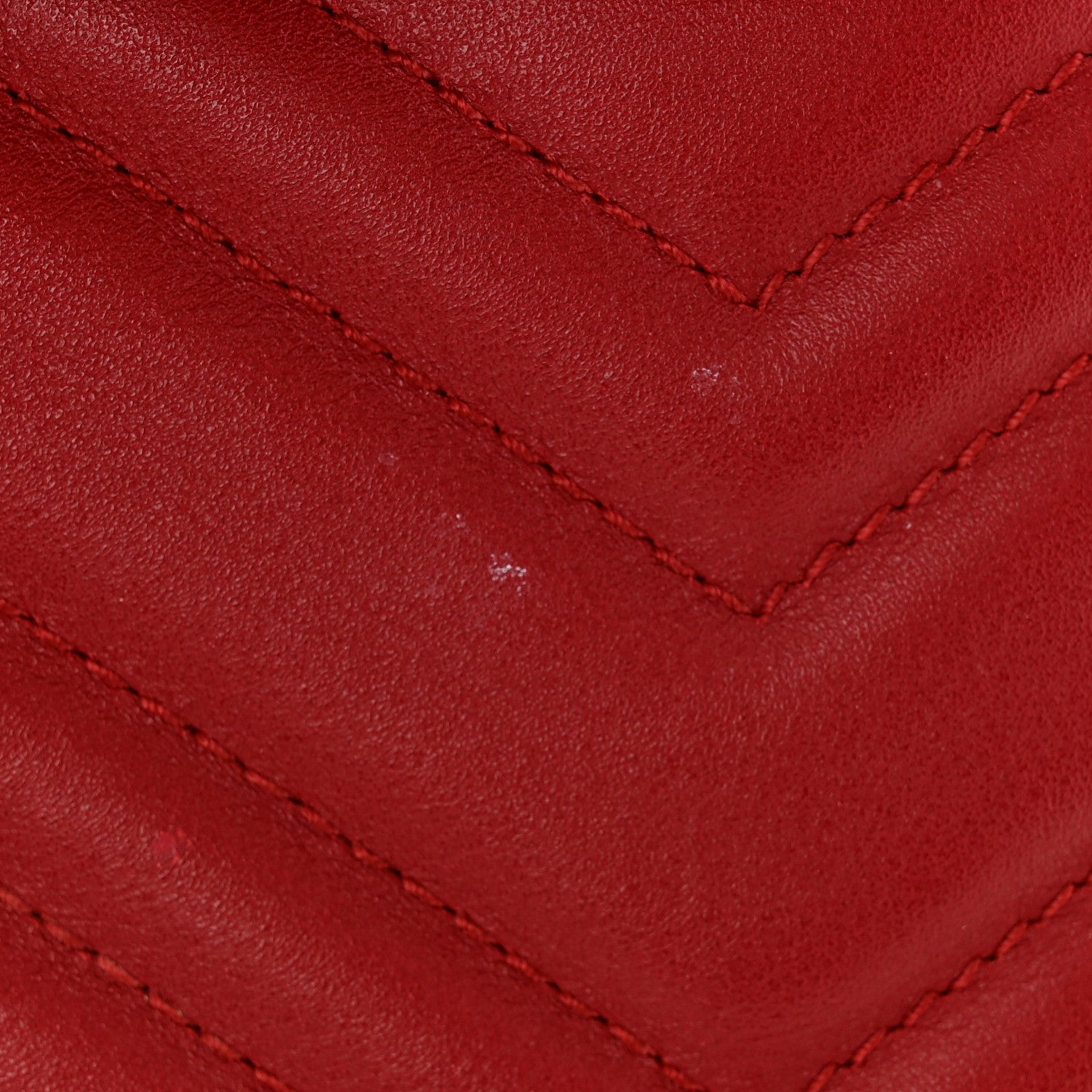 Gucci Calfskin Matelasse Super Mini GG Marmont Shoulder Bag Hibiscus Red 11 of 12