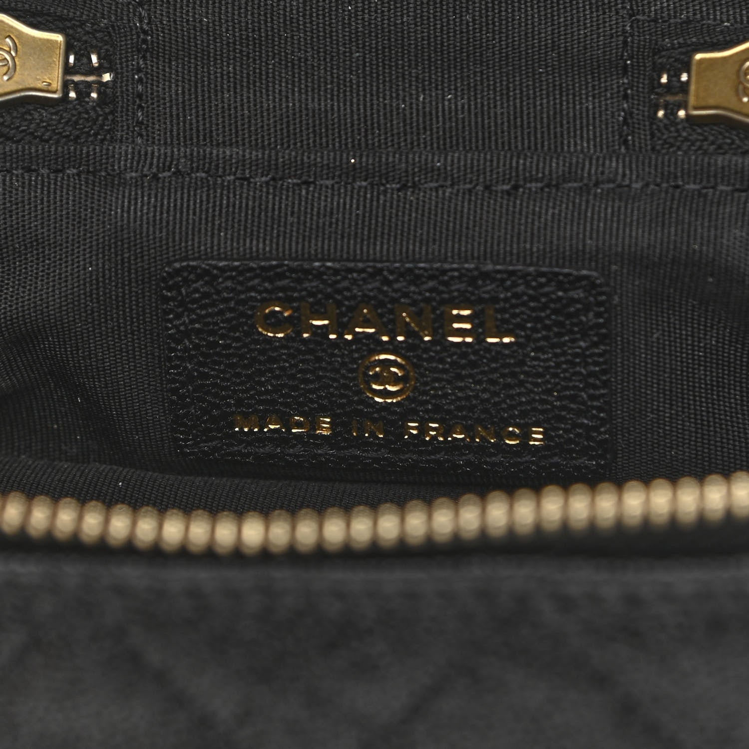 Chanel Caviar Quilted Mini Top Handle Vanity With Chain Black 5 of 9