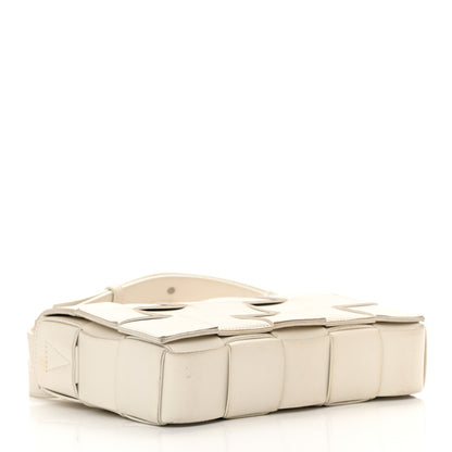 Bottega Veneta Lambskin Maxi Intrecciato Cassette Crossbody Bag White 4 of 16