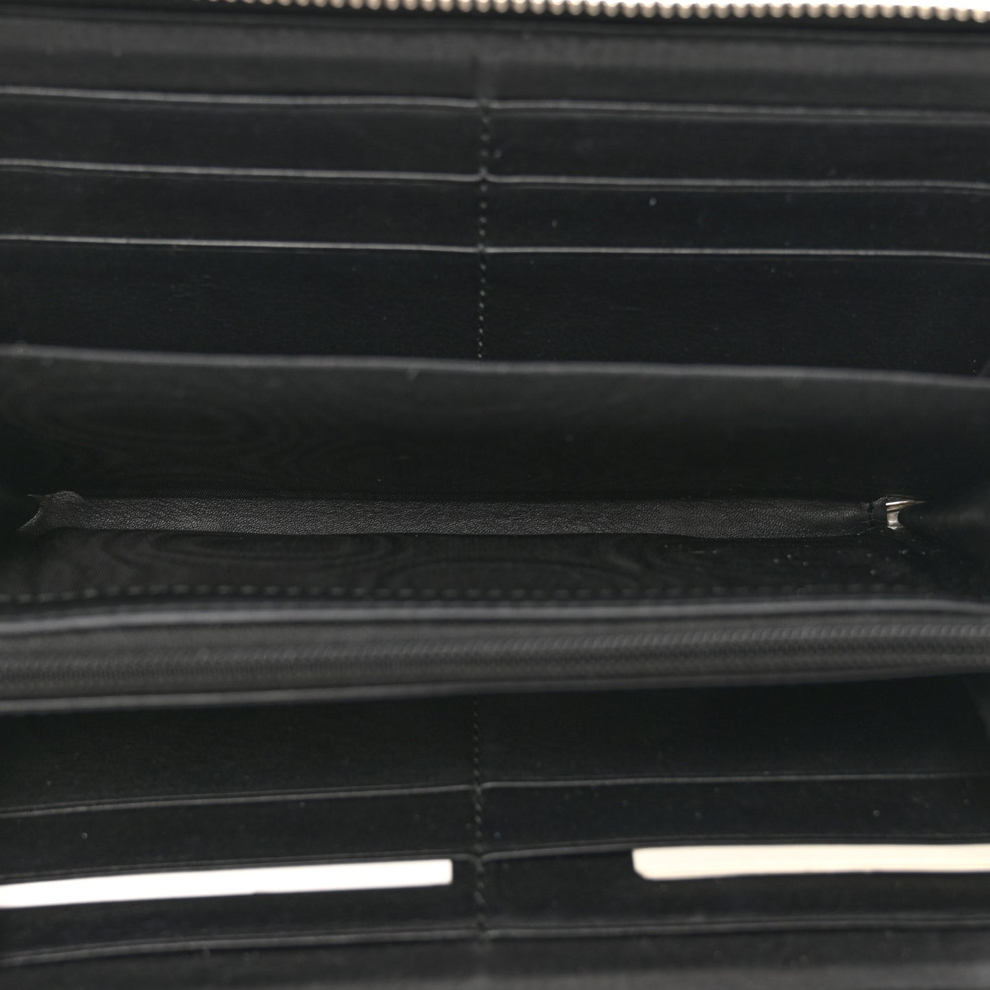 GG Supreme Monogram Arabesque Zip Around Wallet Black
