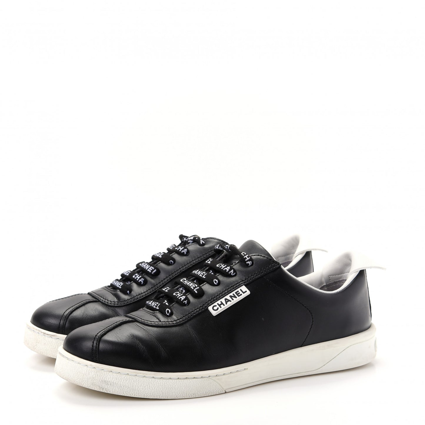 Calfskin CC Womens Sneakers 38.5 Black