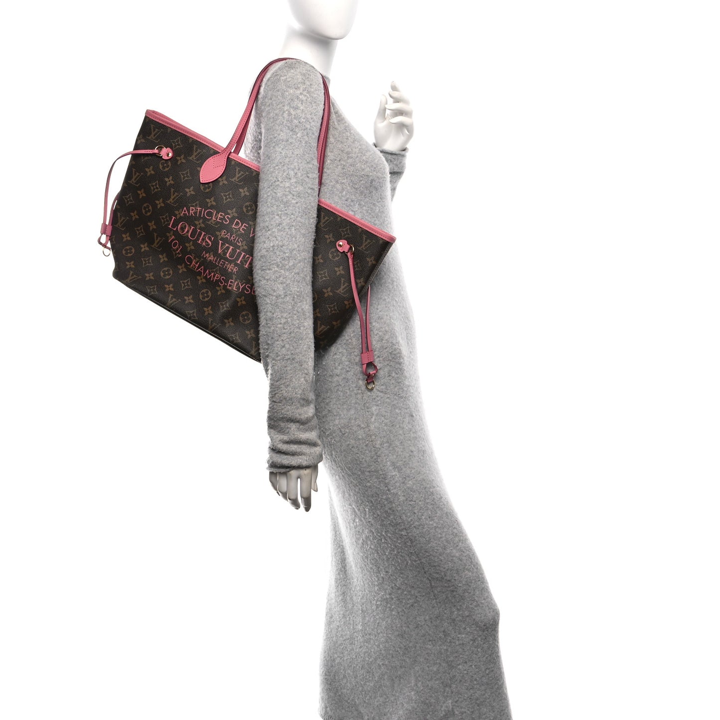 Monogram Articles de Voyage Ikat Neverfull MM Rose Velours