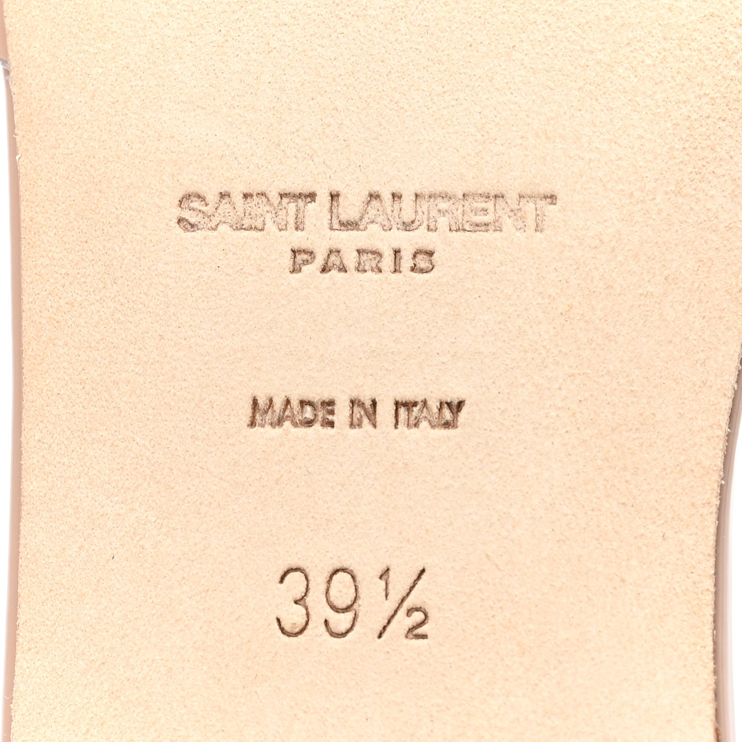 Patent Calfskin Nu Pied 05 Slide Sandals 39.5 Nude