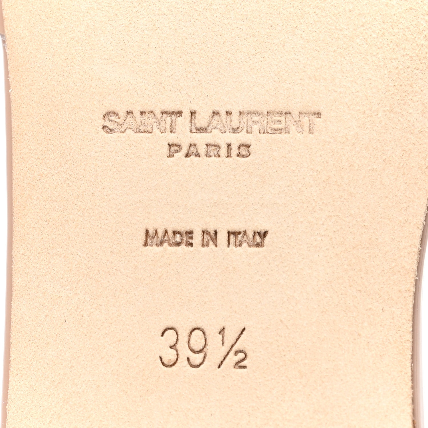 Saint Laurent Patent Calfskin Nu Pied 05 Slide Sandals 39.5 Nude 7 of 10