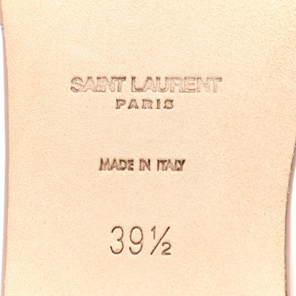 Saint Laurent Patent Calfskin Nu Pied 05 Slide Sandals 39.5 Nude 7 of 10