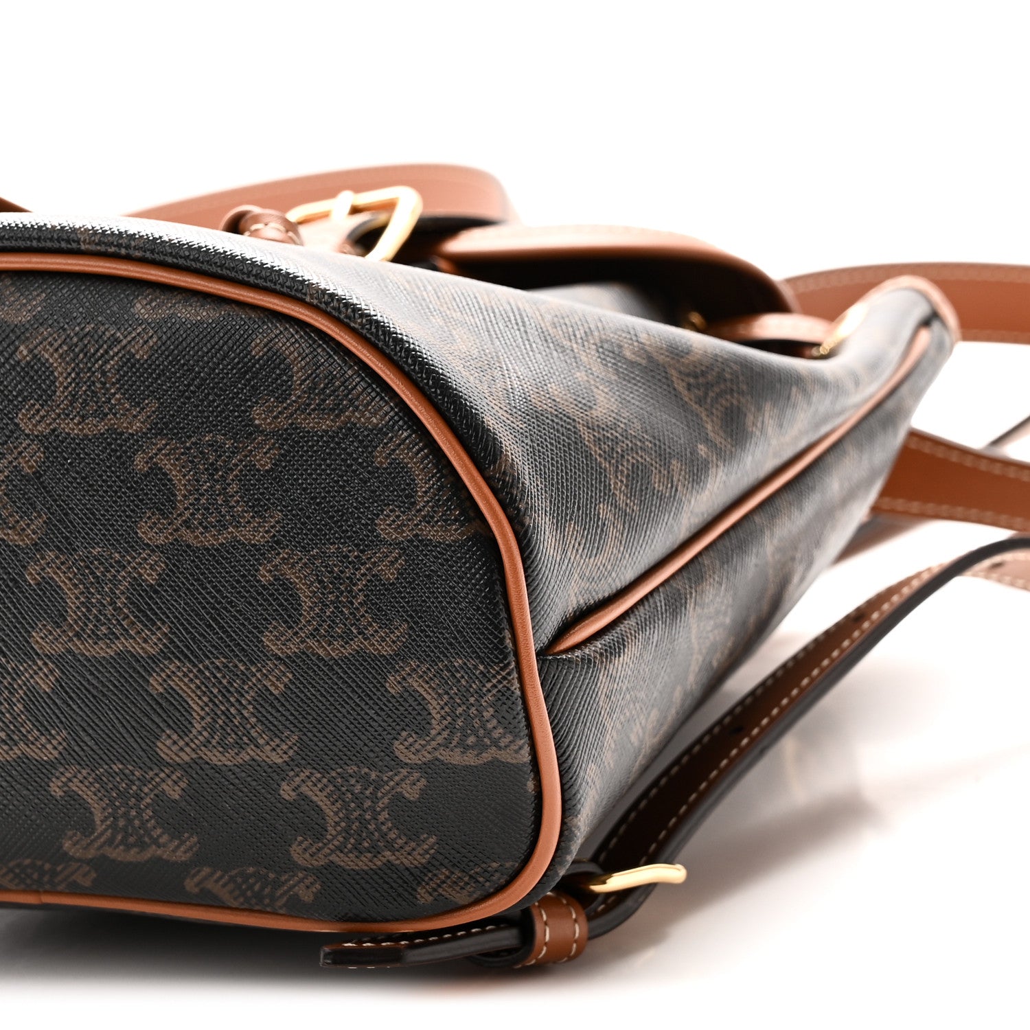 Celine Triomphe Canvas Calfskin Mini Folco Backpack Tan 9 of 9