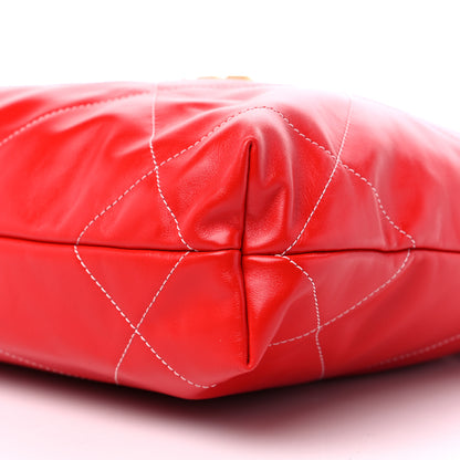 Chanel Shiny Calfskin Quilted Chanel 22 Red 10 of 10