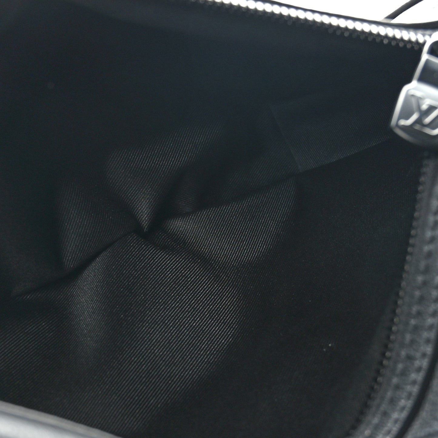 Calfskin Shadow Monogram Duo Slingbag Black