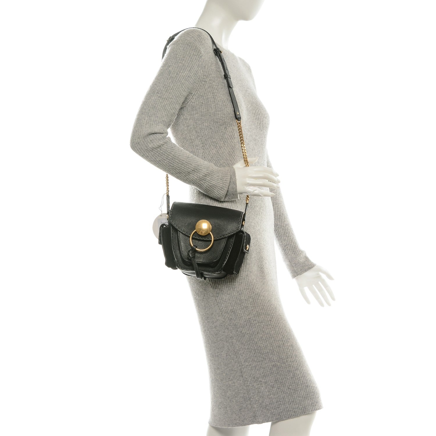 Chloe Calfskin Suede Small Jodie Camera Bag Black 2 of 6