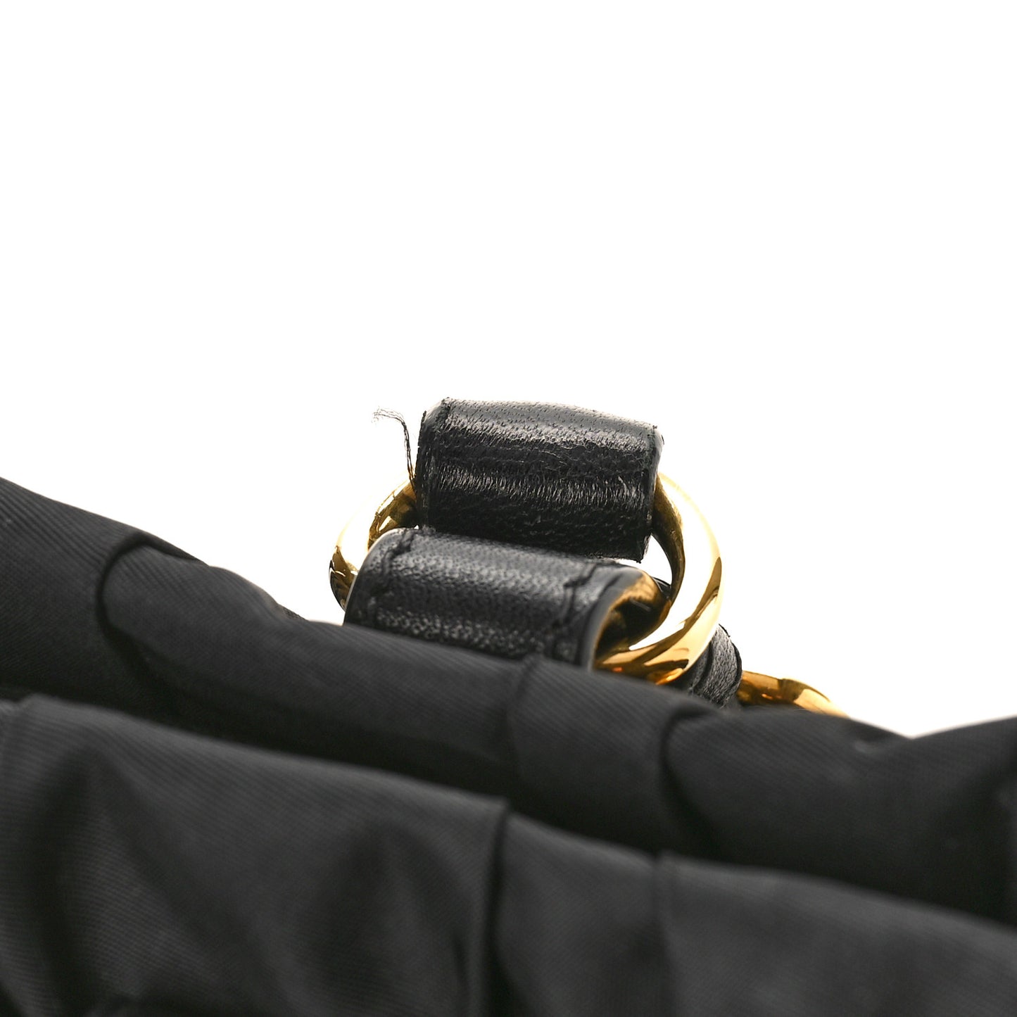 Tessuto Nylon Gaufre Shopping Satchel Black