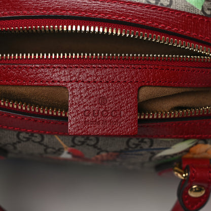 Gucci GG Supreme Monogram Tian Small Boston Beige Multicolor Red 6 of 11