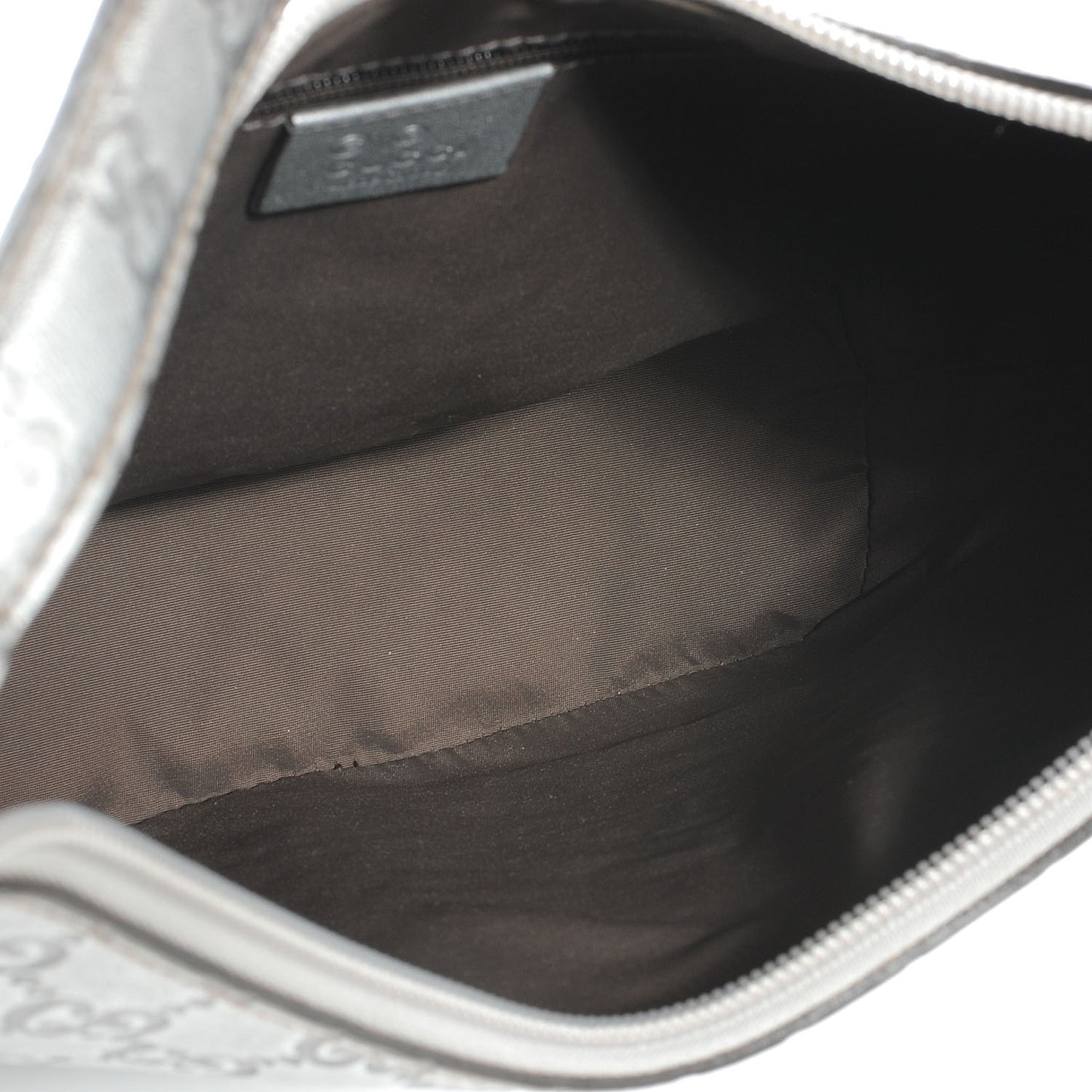 Guccissima Small Shoulder Bag Silver