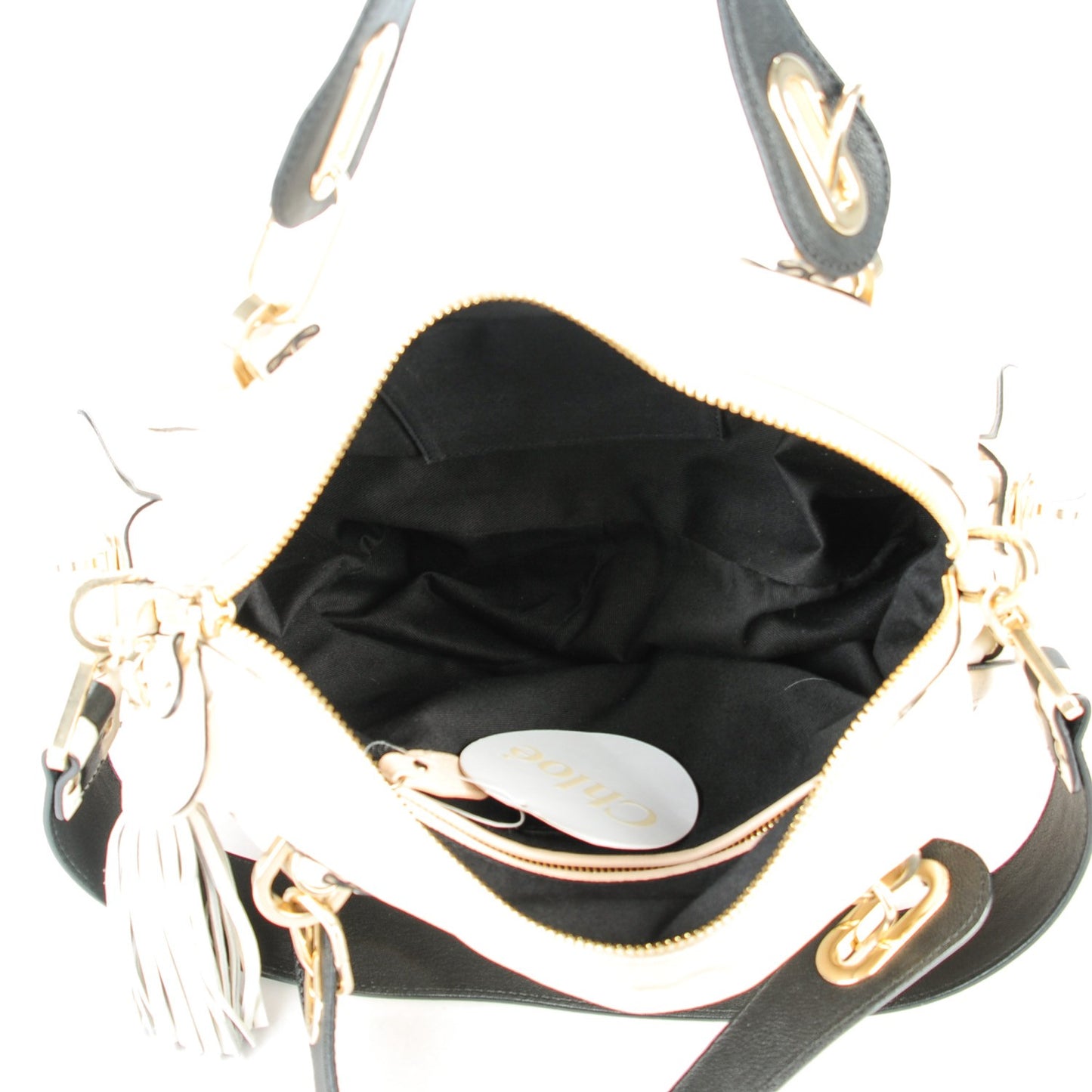 Calfskin Medium Military Paraty Black White