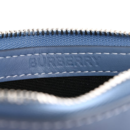 Burberry Calfskin London England Print Logo Card Holder Light Blue 6 of 7