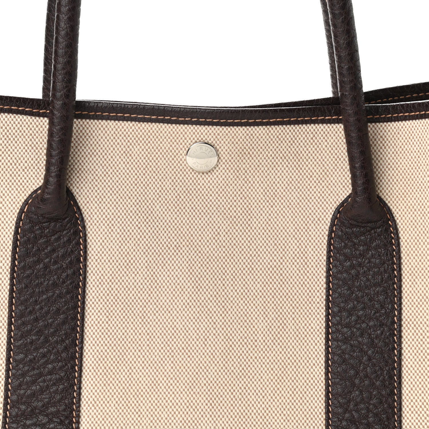 Hermes Toile Buffle Gala Garden Party Tote 36 MM Marron Fonce 7 of 12