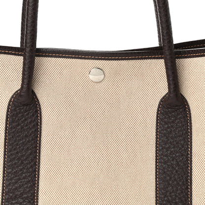 Hermes Toile Buffle Gala Garden Party Tote 36 MM Marron Fonce 7 of 12