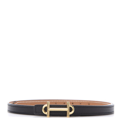 Hermes Swift Epsom 13mm Gamma Belt 75 Black Gold 1 of 5