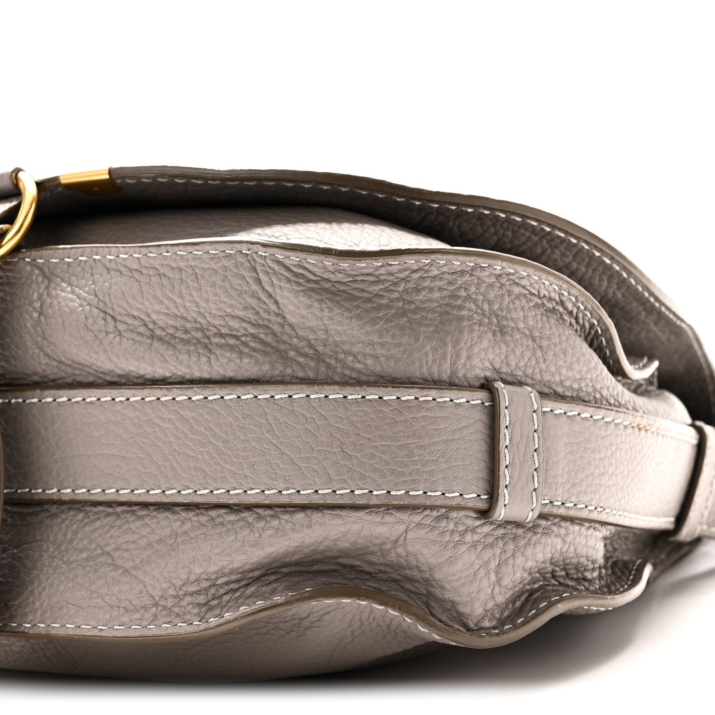 Calfskin Medium Marcie Round Crossbody Bag Cashmere Grey